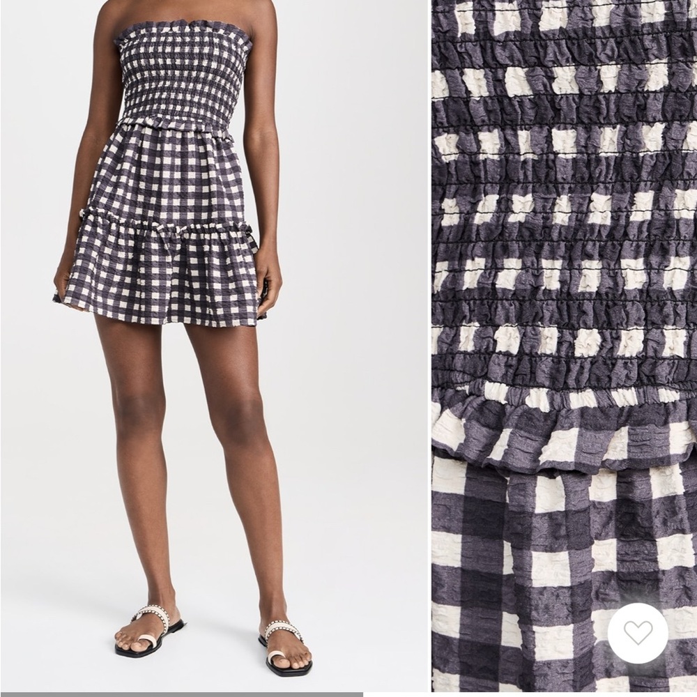 Sea New York Pucker Gingham Mini Dress